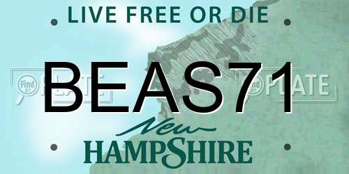 BEAS71 New Hampshire License Plate