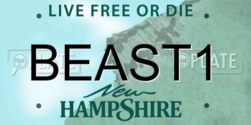 BEAST1 New Hampshire License Plate