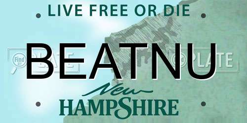 BEATNU New Hampshire License Plate