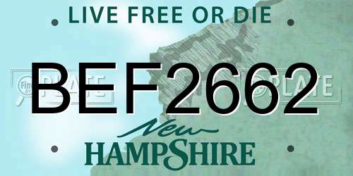 BEF2662 New Hampshire License Plate