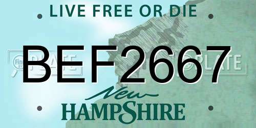 BEF2667 New Hampshire License Plate