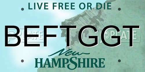 BEFTGGT New Hampshire License Plate