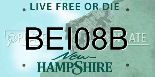 BEI08B New Hampshire License Plate