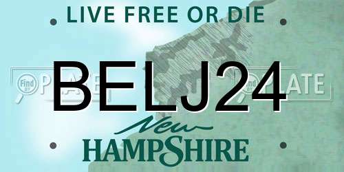 BELJ24 New Hampshire License Plate