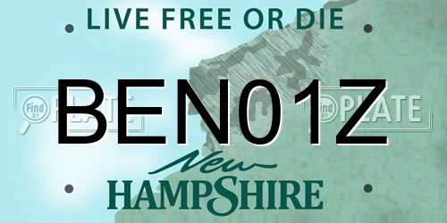 BEN01Z New Hampshire License Plate
