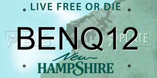 BENQ12 New Hampshire License Plate