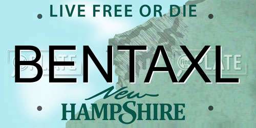 BENTAXL New Hampshire License Plate
