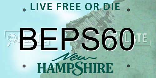 BEPS60 New Hampshire License Plate