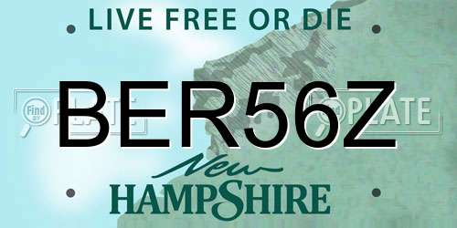 BER56Z New Hampshire License Plate