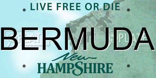 BERMUDA New Hampshire License Plate