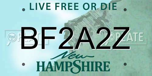 BF2A2Z New Hampshire License Plate