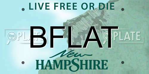 BFLAT New Hampshire License Plate