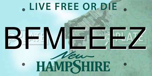 BFMEEEZ New Hampshire License Plate