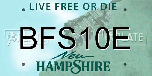 BFS10E New Hampshire License Plate