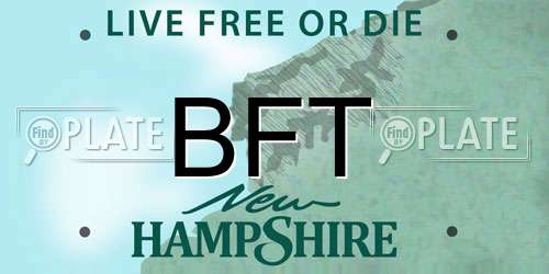 BFT New Hampshire License Plate