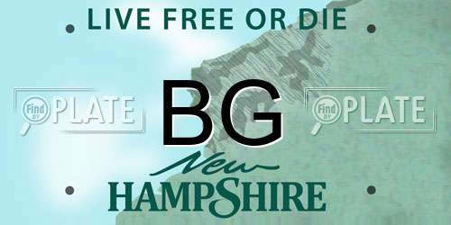 BG New Hampshire License Plate