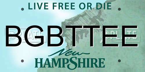 BGBTTEE New Hampshire License Plate
