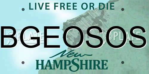 BGEOSOS New Hampshire License Plate
