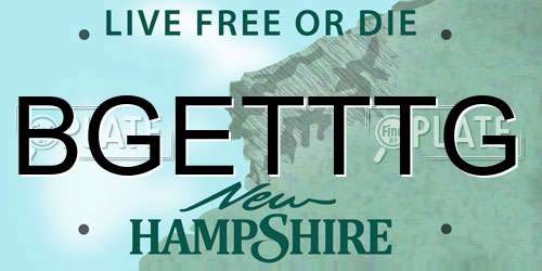 BGETTTG New Hampshire License Plate