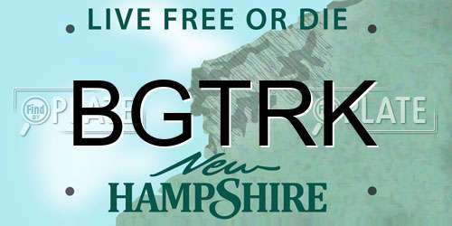 BGTRK New Hampshire License Plate