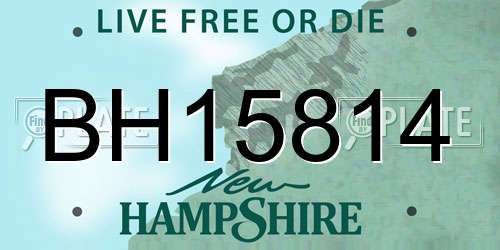 BH15814 New Hampshire License Plate
