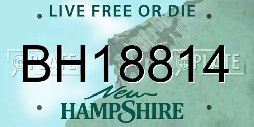 BH18814 New Hampshire License Plate