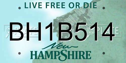 BH1B514 New Hampshire License Plate