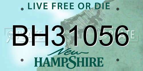 BH31056 New Hampshire License Plate