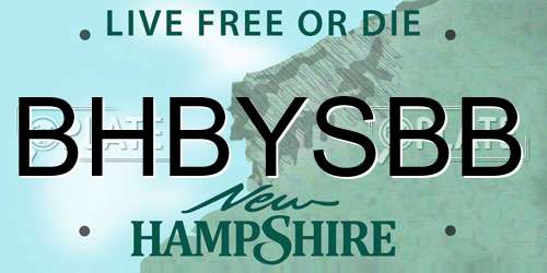 BHBYSBB New Hampshire License Plate
