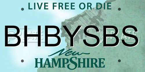 BHBYSBS New Hampshire License Plate