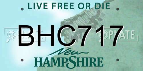 BHC717 New Hampshire License Plate