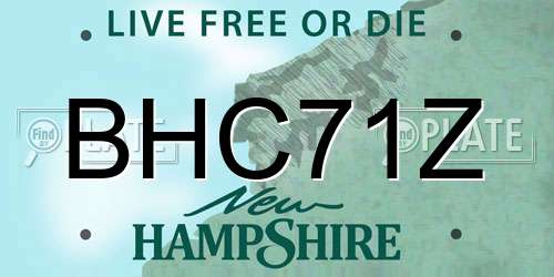 BHC71Z New Hampshire License Plate