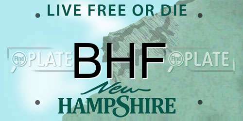 BHF New Hampshire License Plate