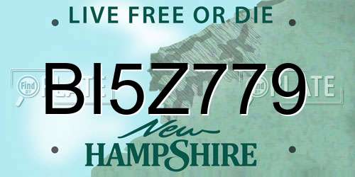 BI5Z779 New Hampshire License Plate
