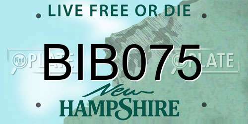 BIB075 New Hampshire License Plate