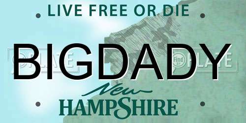 BIGDADY New Hampshire License Plate