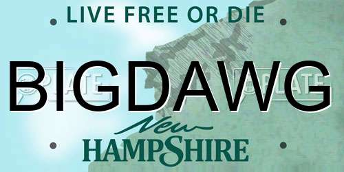 BIGDAWG New Hampshire License Plate