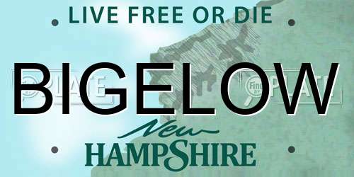 BIGELOW New Hampshire License Plate
