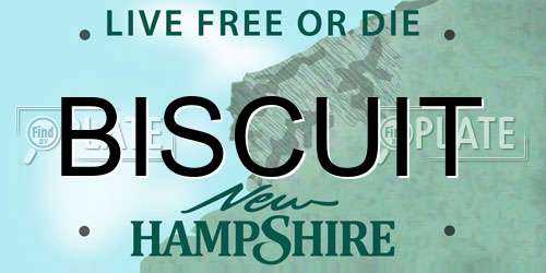 BISCUIT New Hampshire License Plate