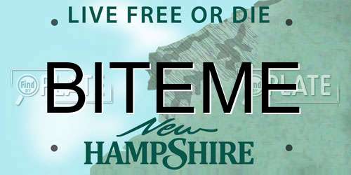 BITEME New Hampshire License Plate