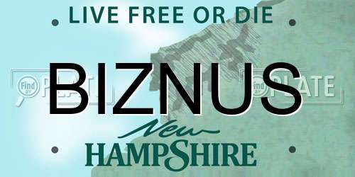 BIZNUS New Hampshire License Plate