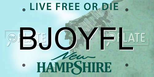 BJOYFL New Hampshire License Plate