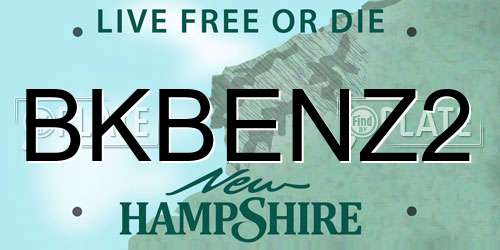 BKBENZ2 New Hampshire License Plate