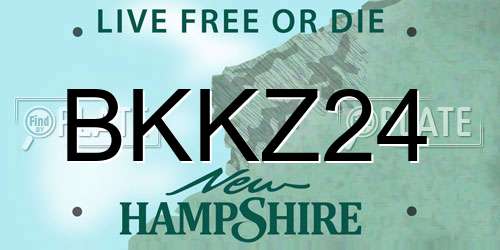 BKKZ24 New Hampshire License Plate