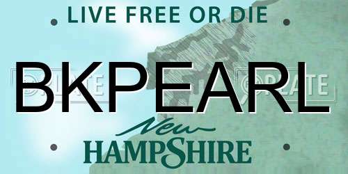 BKPEARL New Hampshire License Plate