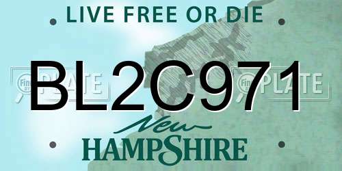 BL2C971 New Hampshire License Plate