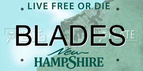 BLADES New Hampshire License Plate