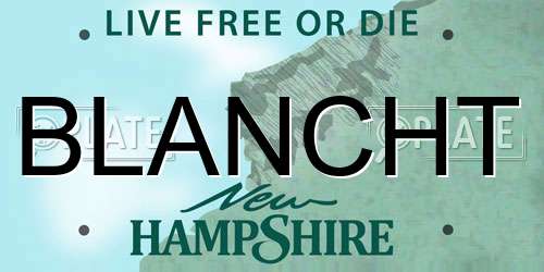 BLANCHT New Hampshire License Plate