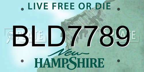 BLD7789 New Hampshire License Plate