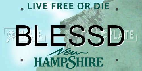 BLESSD New Hampshire License Plate